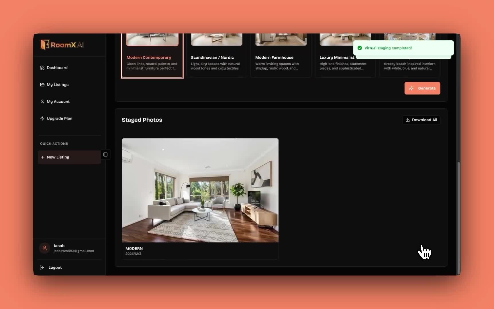 Pedra - AI Virtual Home Staging screenshot